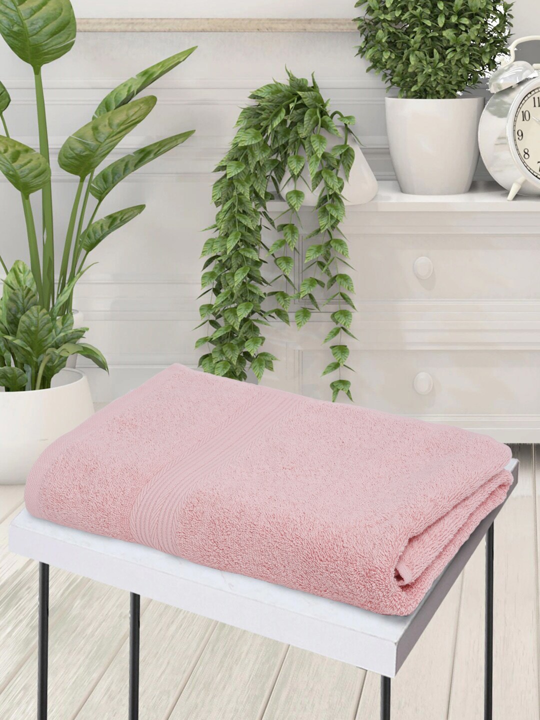 

Creeva Pink Solid 500 GSM Cotton Bath Towel