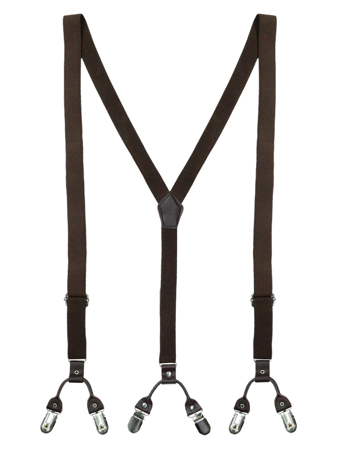 

The Tie Hub Men Brown Suspenders