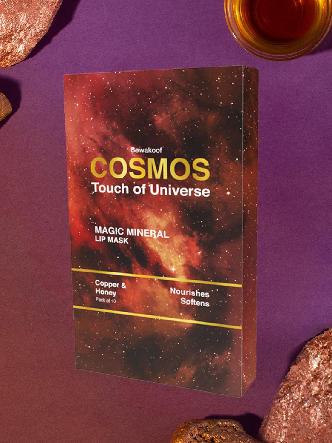 

BEWAKOOF COSMOS Set of 10 Magic Mineral Lip Mask - Copper & Honey, White