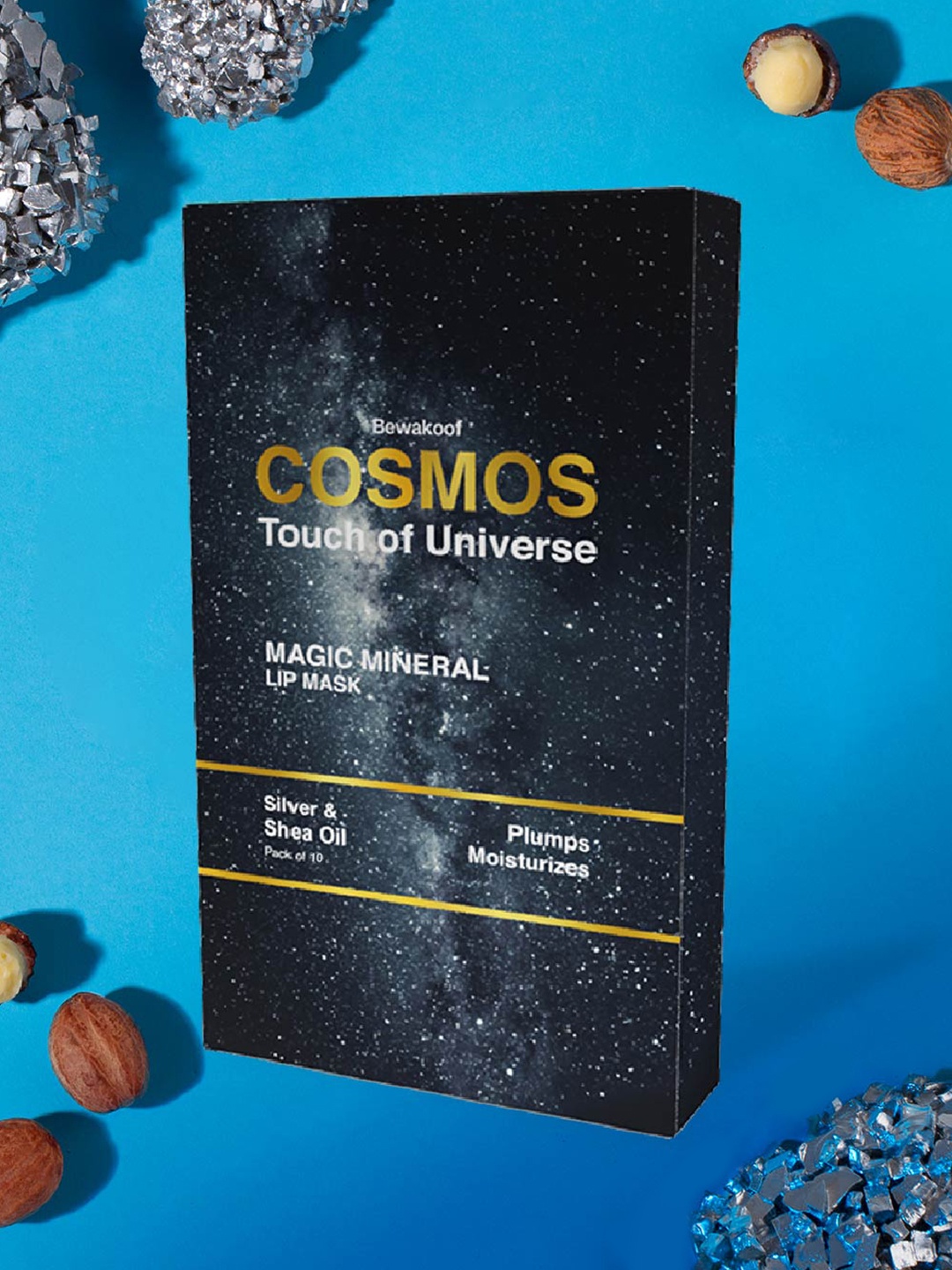 

BEWAKOOF COSMOS Set of 10 Magic Mineral Silver & Shea Oil Lip Masks, White