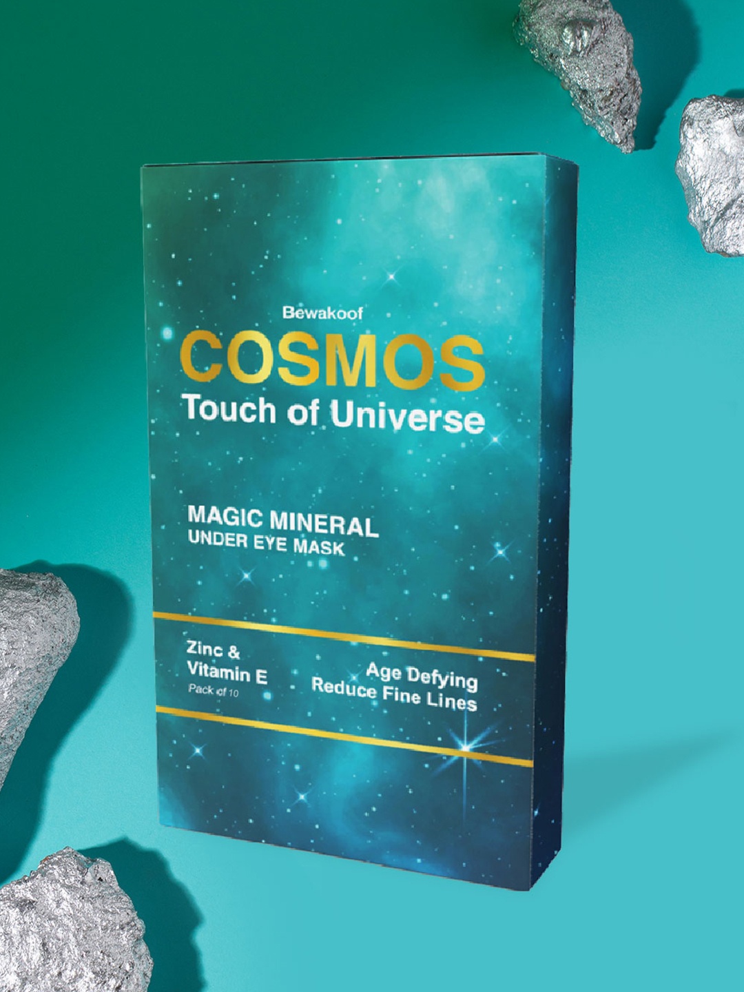 

BEWAKOOF COSMOS Unisex Pack of 10 Zinc & Vitamin-E Under Eye Mask 50 gm, White
