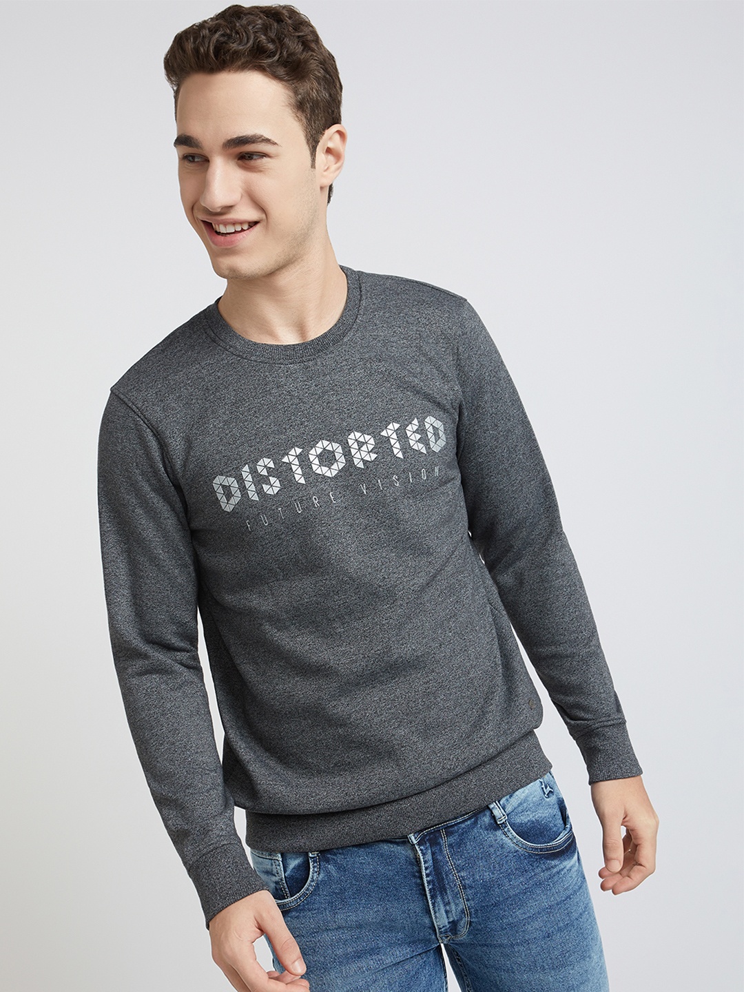 

Parx Men Black Printed Sweatshirt