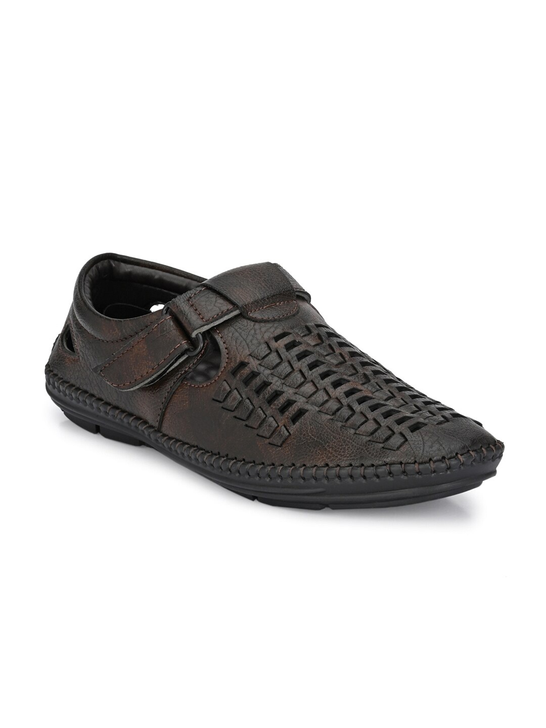 

Mactree Men Brown PU Shoe-Style Sandals