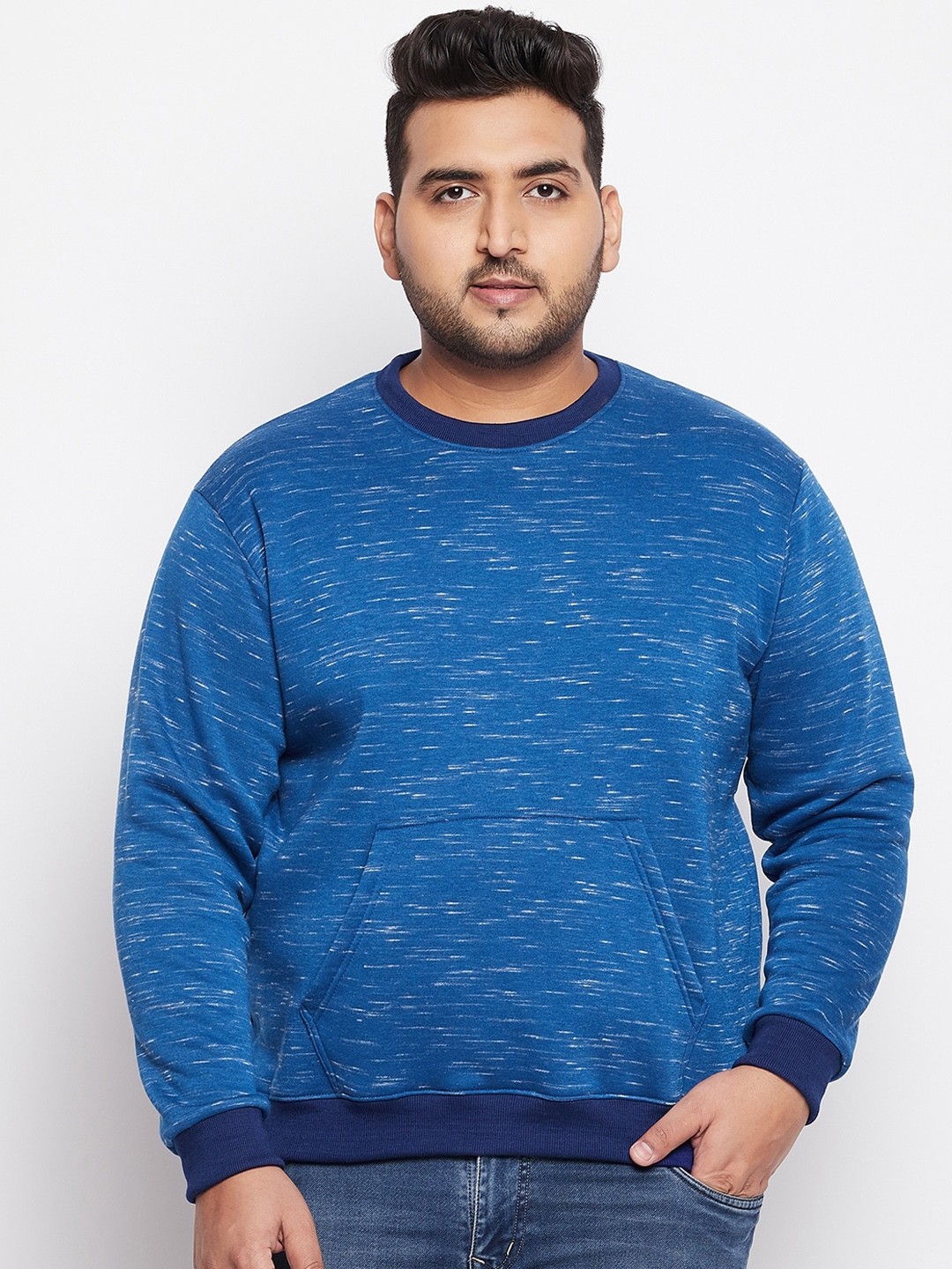 

bigbanana Men Blue Pure Cotton Sweatshirt
