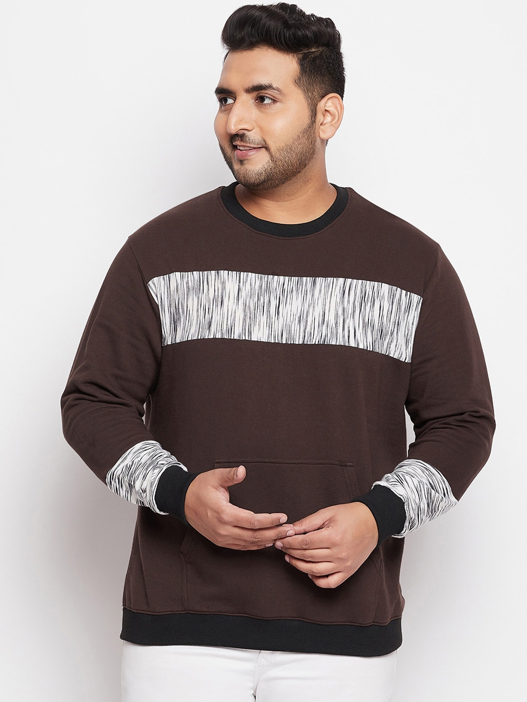 

bigbanana Men Brown Printed Sweatshirt