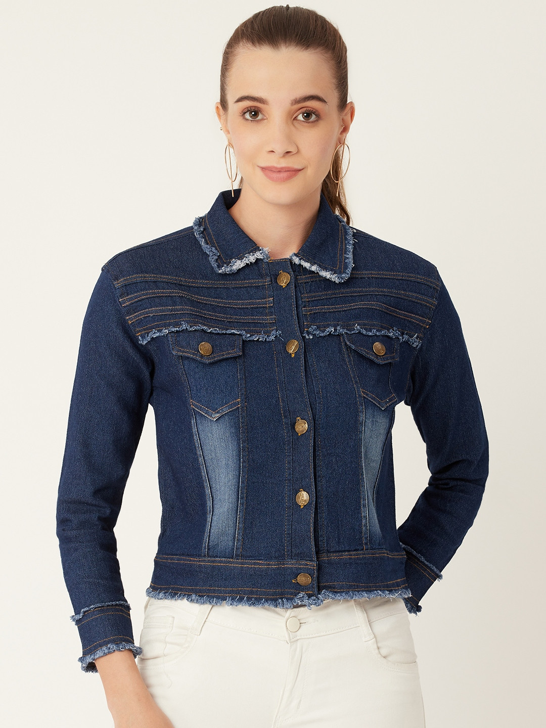 

urSense Women Blue Lightweight Denim Jacket