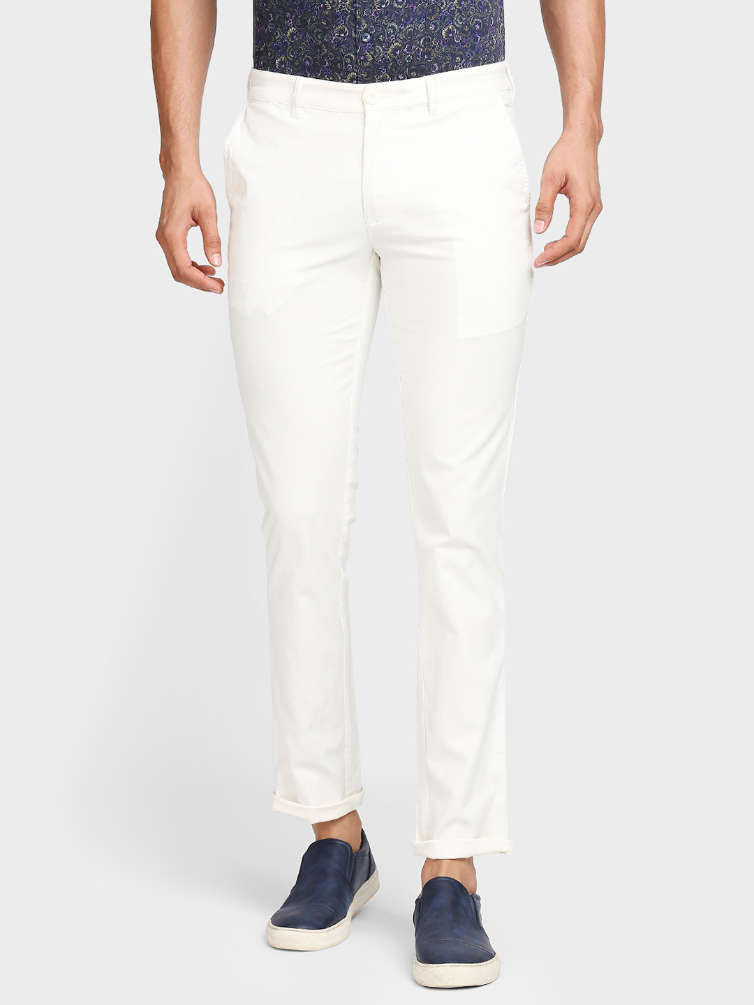 

ColorPlus Men Regular Fit Trousers, White