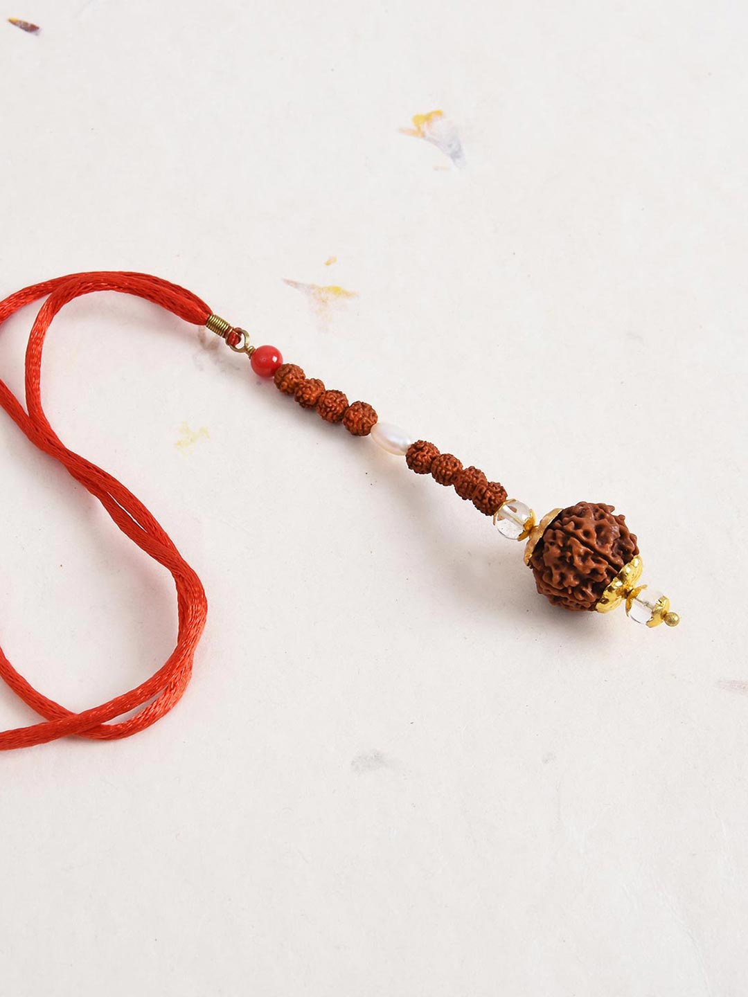 

Tistabene Men Gold-Plated & Brown Rudraksha