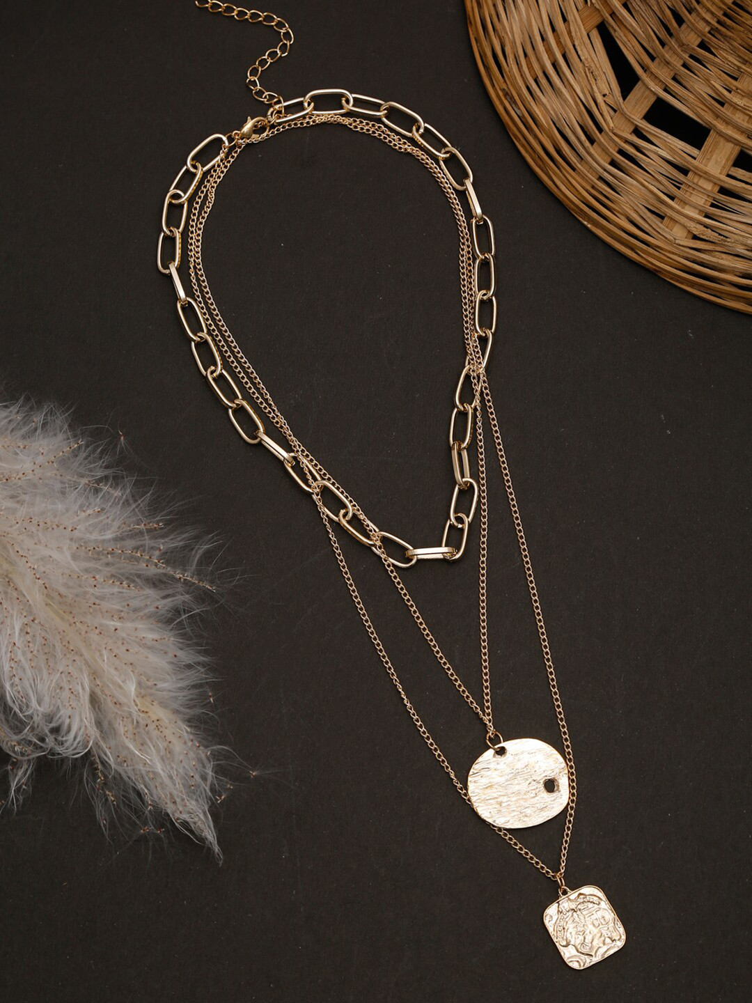 

Celena Cole Gold-Toned Gold-Plated Layered Necklace