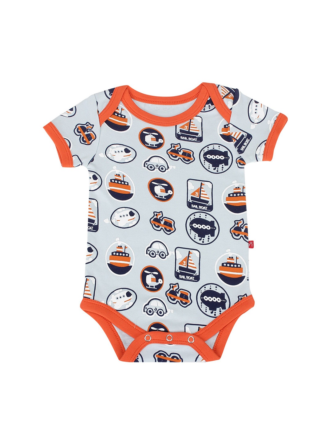 

Nino Bambino Infants Multicoloured Printed Organic Cotton Bodysuit, Multi