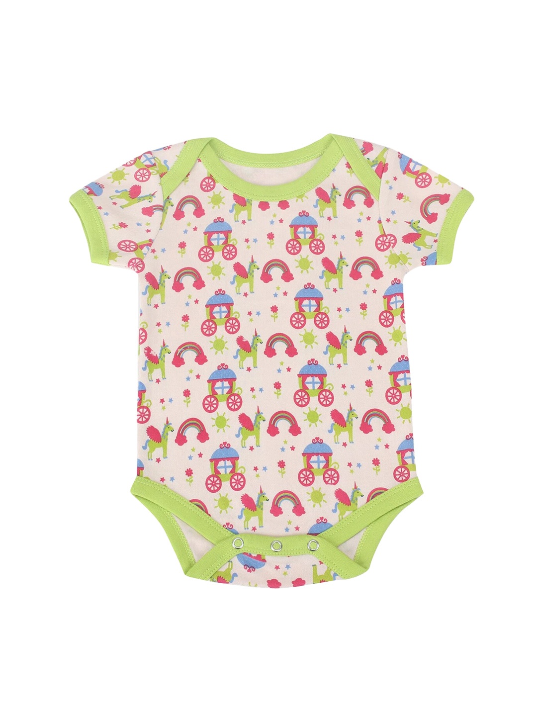 

Nino Bambino Infants Multicoloured Printed Organic Cotton Bodysuit, Multi