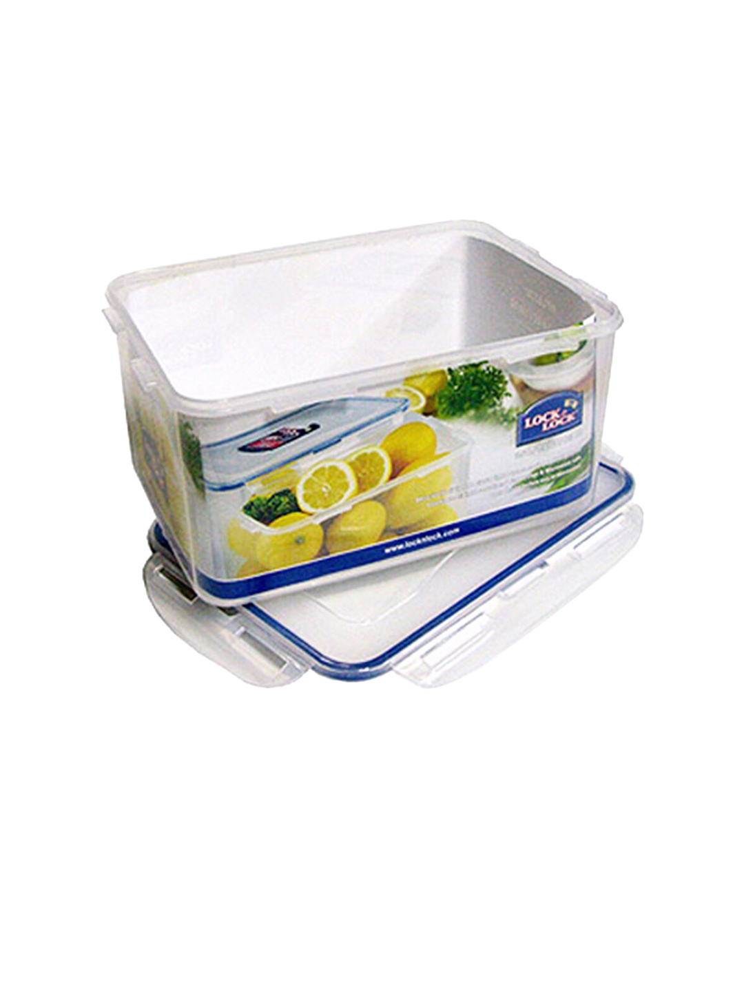 

Lock & Lock Transparent & Blue Solid Rectangular Airtight Food Storage Container