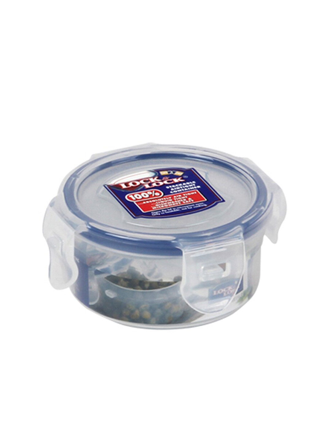 

Lock & Lock Unisex Transparent & Blue Solid Airtight Round Food Container With Leak Proof Lid