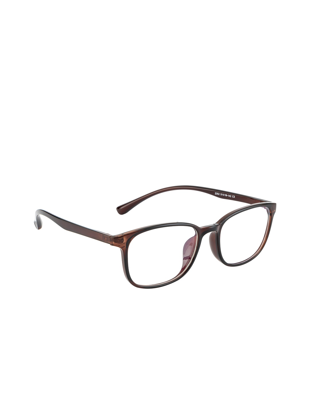 

Ted Smith Unisex Brown Full Rim Wayfarer Frames TSI2352_C3