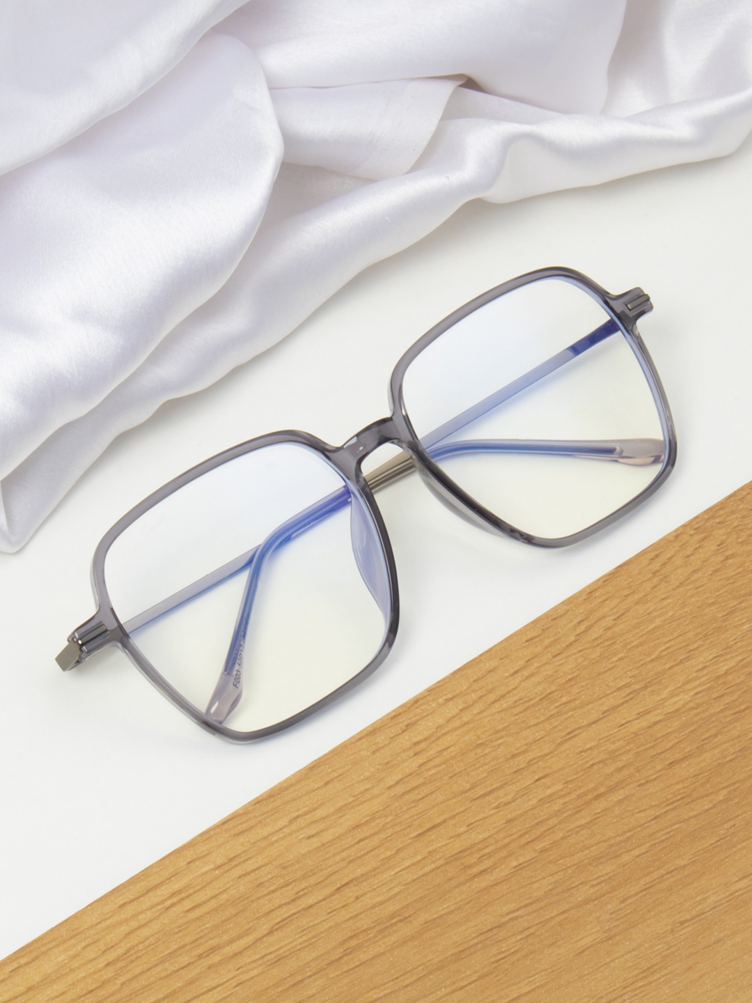 

Ted Smith Unisex Grey Full Rim Wayfarer Frames TSIF003_C9