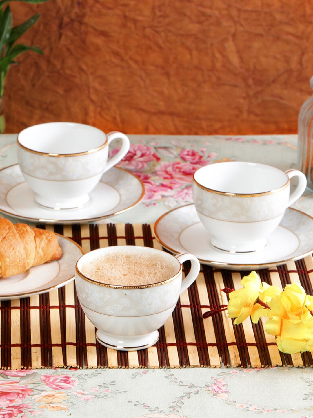 

Noritake Hearth Collection Peach Valley 12 Pcs Tea Set, White