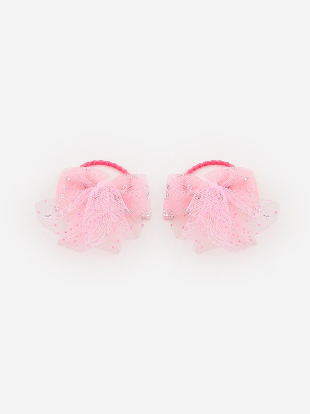 

Toniq Kids Girls Pink Set of 2 Embellished Ponytail Holders