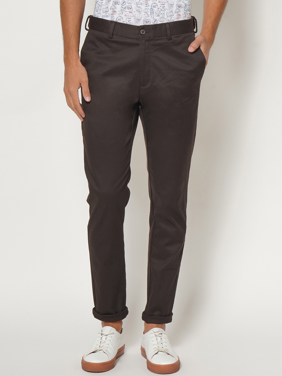 

Blackberrys Men Brown Arise Regular Fit Trousers