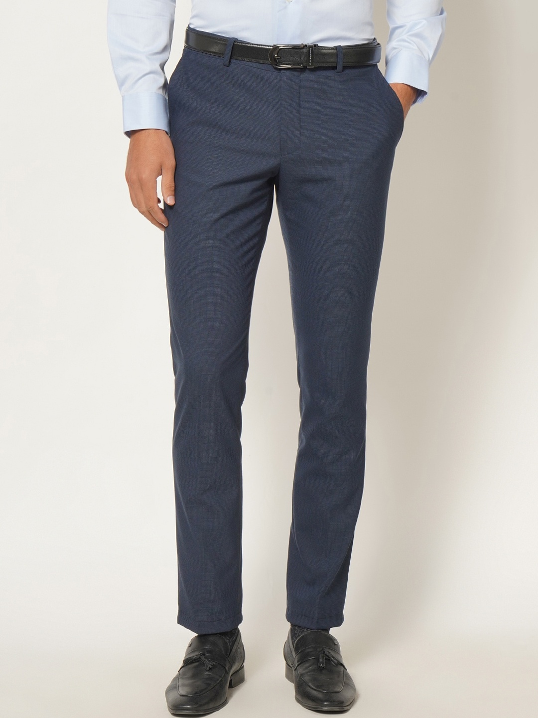

Blackberrys Men Skinny Fit Temp Tech Formal Trousers, Navy blue