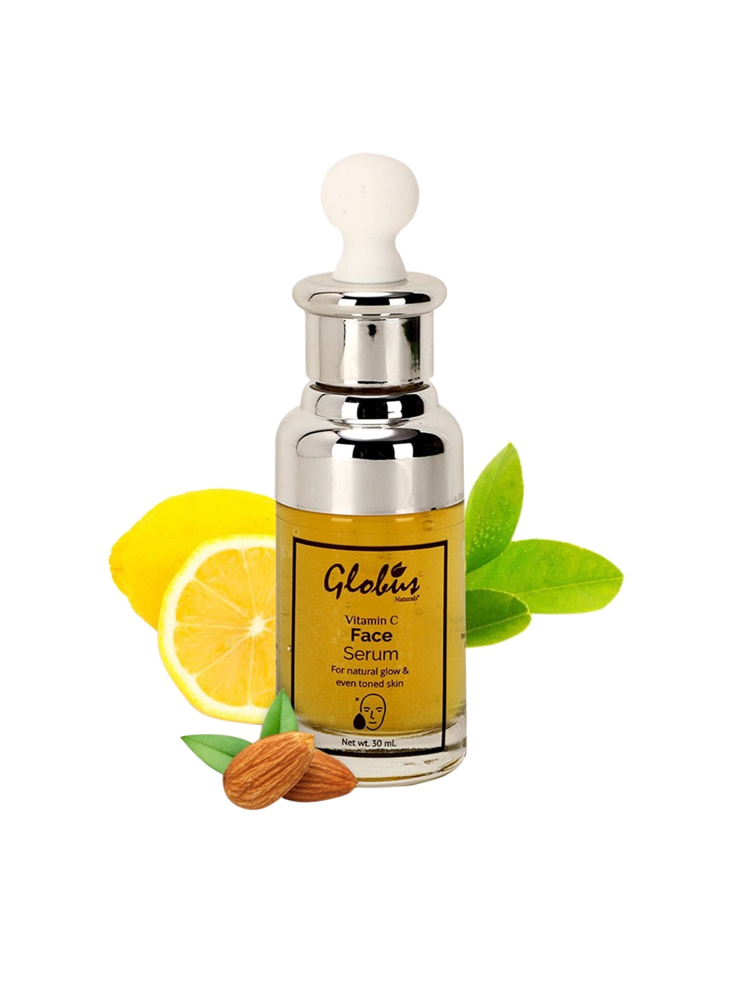 

Globus Naturals Vitamin C Face Serum - Natural Glow & Even Toned Skin - 30 ml, Yellow