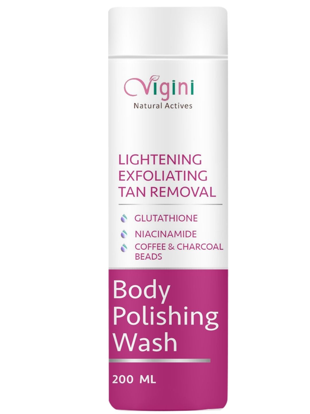 

Vigini Body Whitening Skin Lightening Polishing Exfoliator Coffee Scrub Shower Gel Wash, Brown
