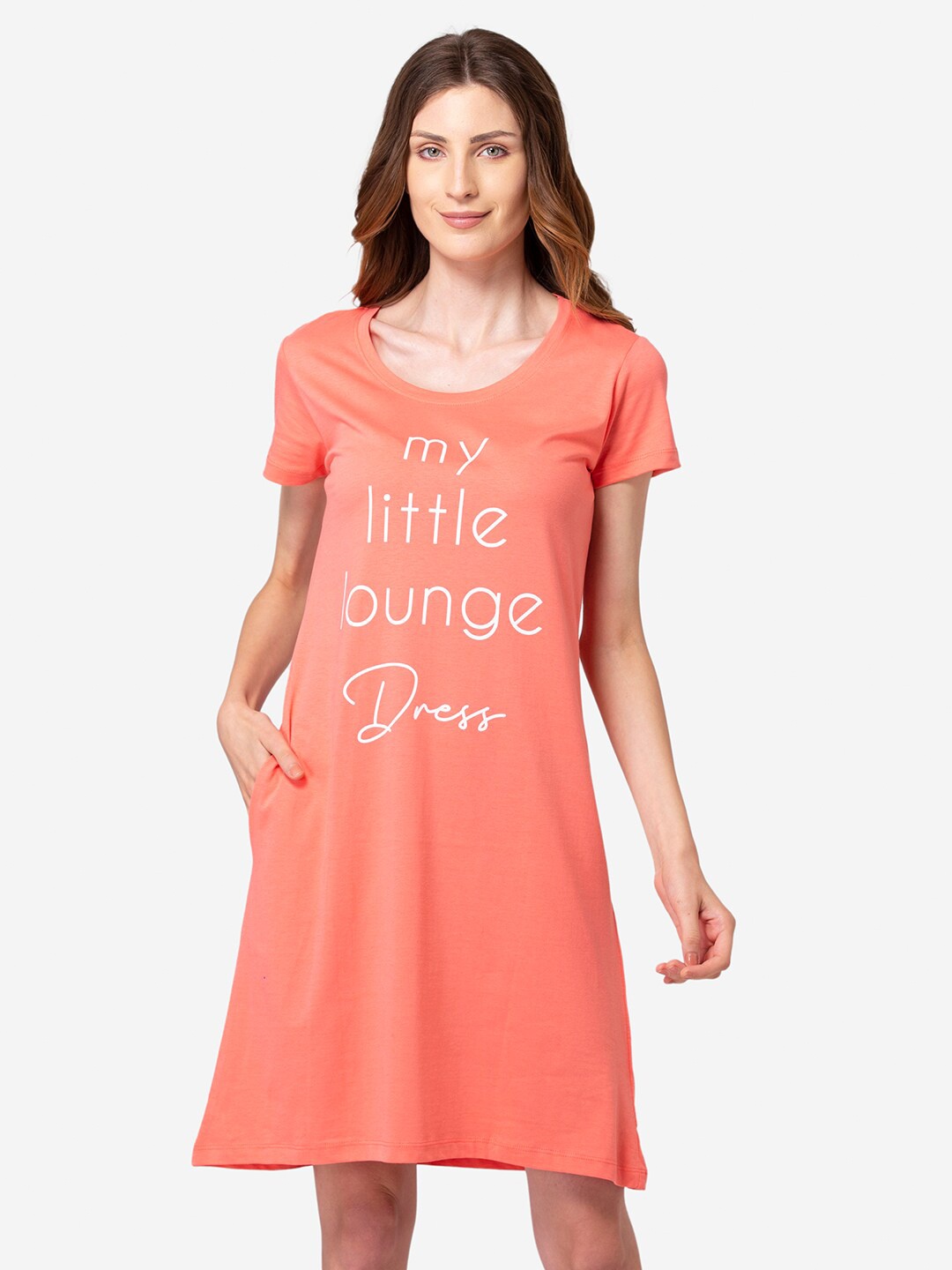 

Lounge Dreams Woman Pink Printed Nightdress