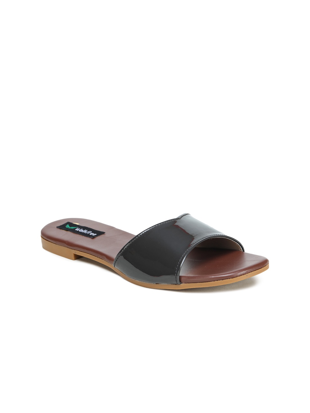 

Walkfree Women Black Open Toe Flats