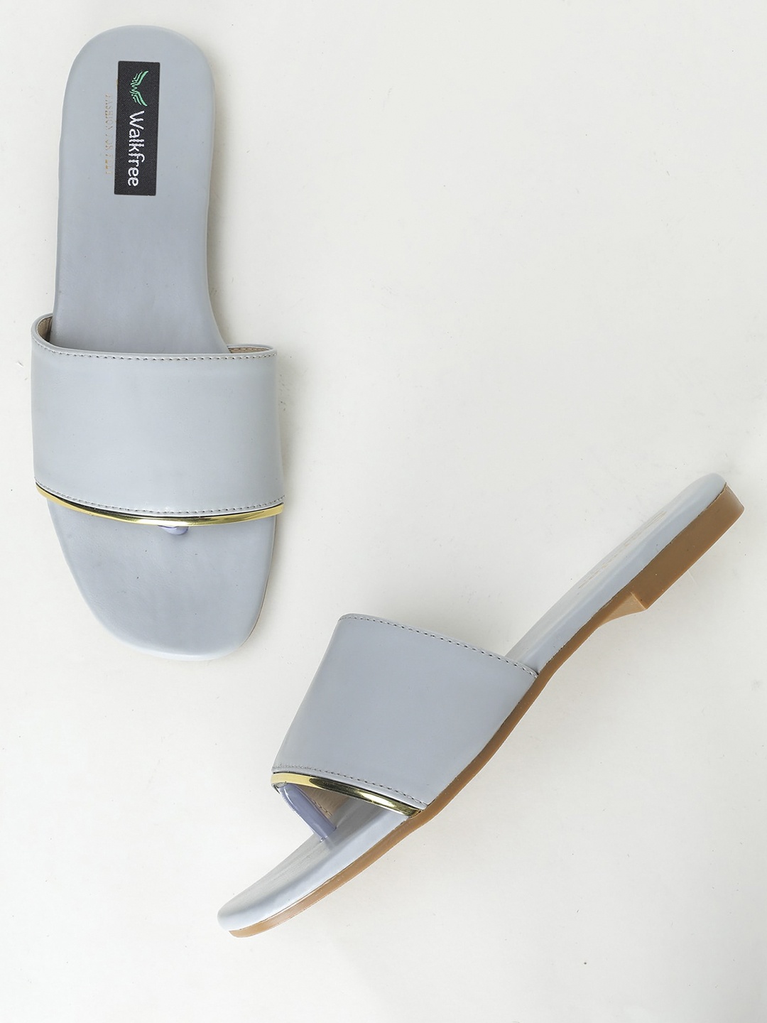 

Walkfree Women Grey Open Toe Flats