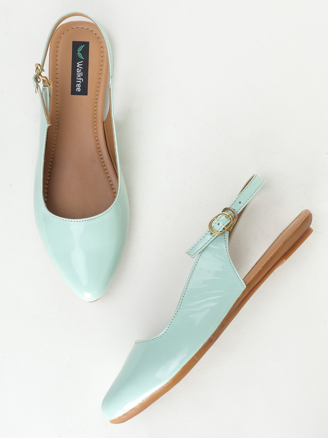 

Walkfree Women Sea Green Solid Mules