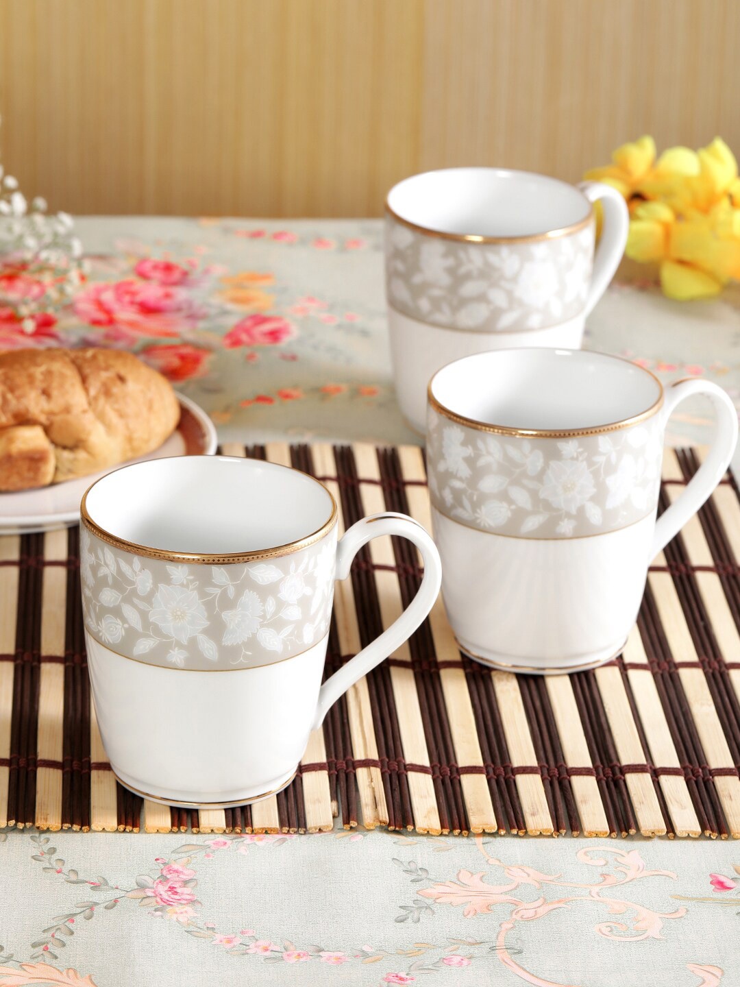 

Noritake Hearth Collection Peach Valley 6 Pcs Coffee Mug, White