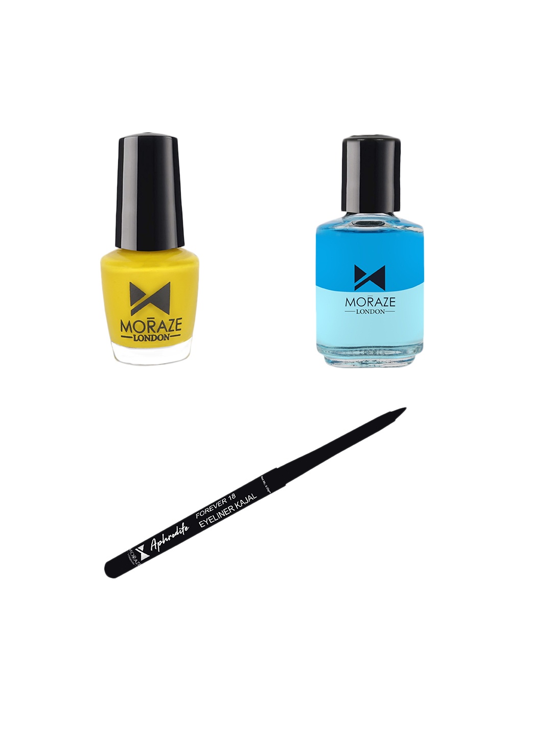 

Moraze Set of 3 Nail Polish + Kajal & Nail Polish Remover, Multi