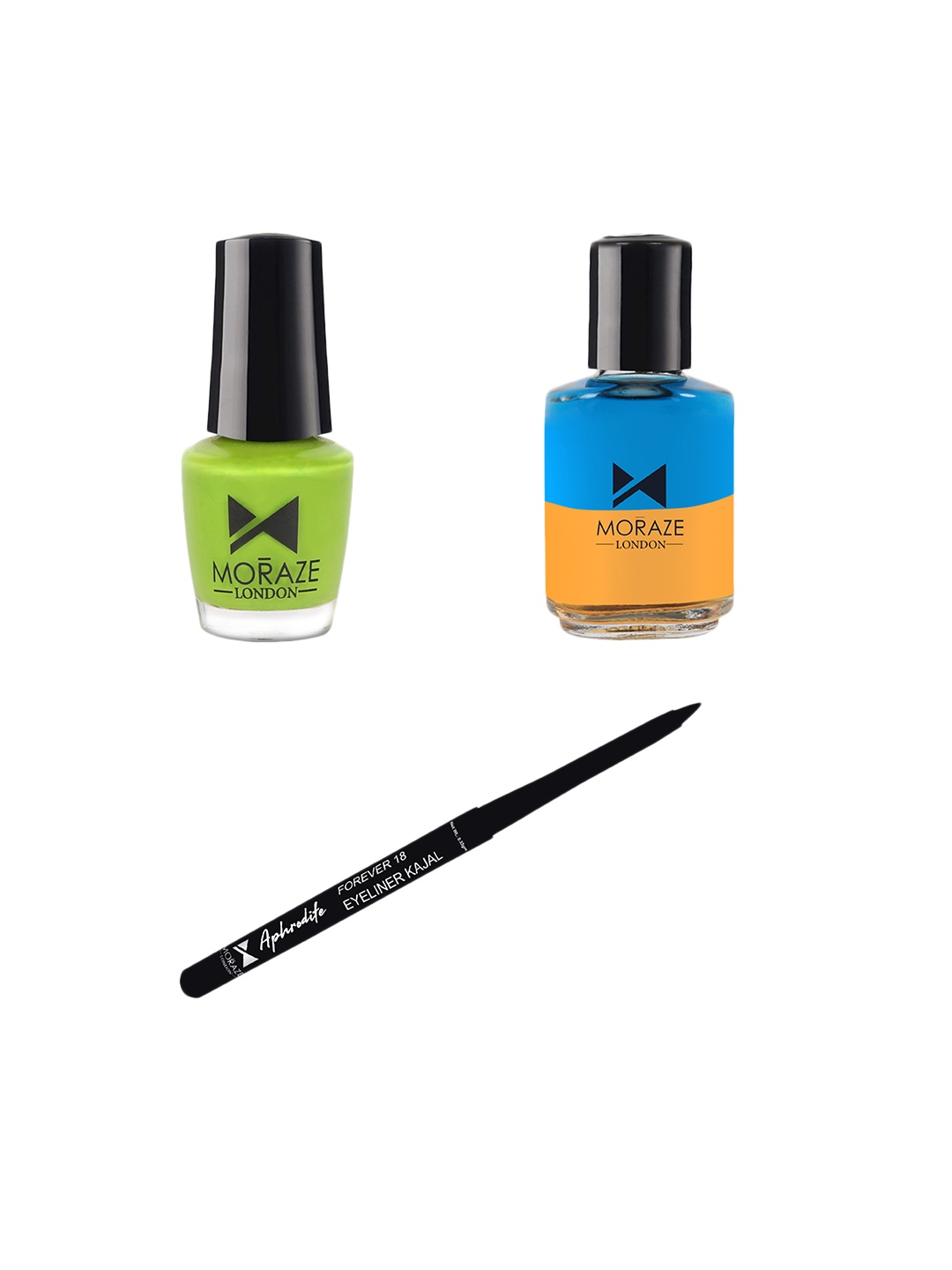 

Moraze Set of 3 Nail Polish + Kajal & Nail Polish Remover, Multi