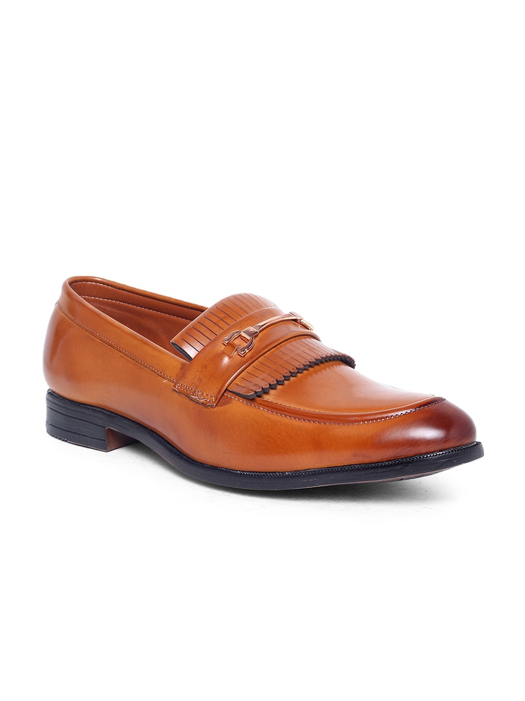 

MUTAQINOTI Men Tan Solid Regular Loafers