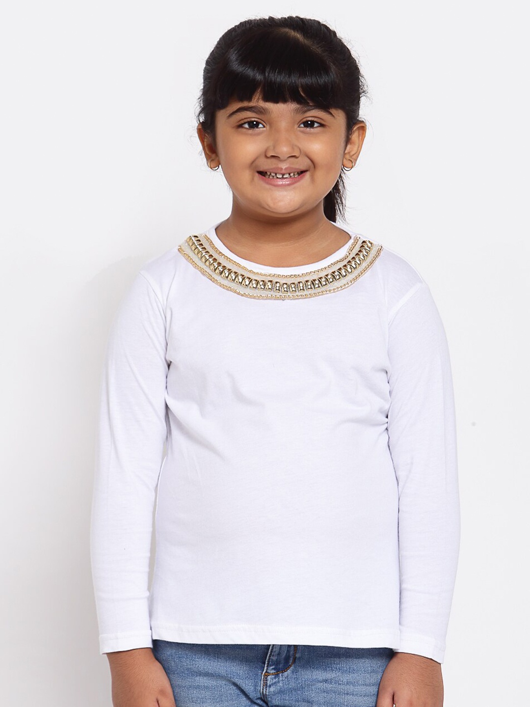 

NYNSH Girls White T-shirt