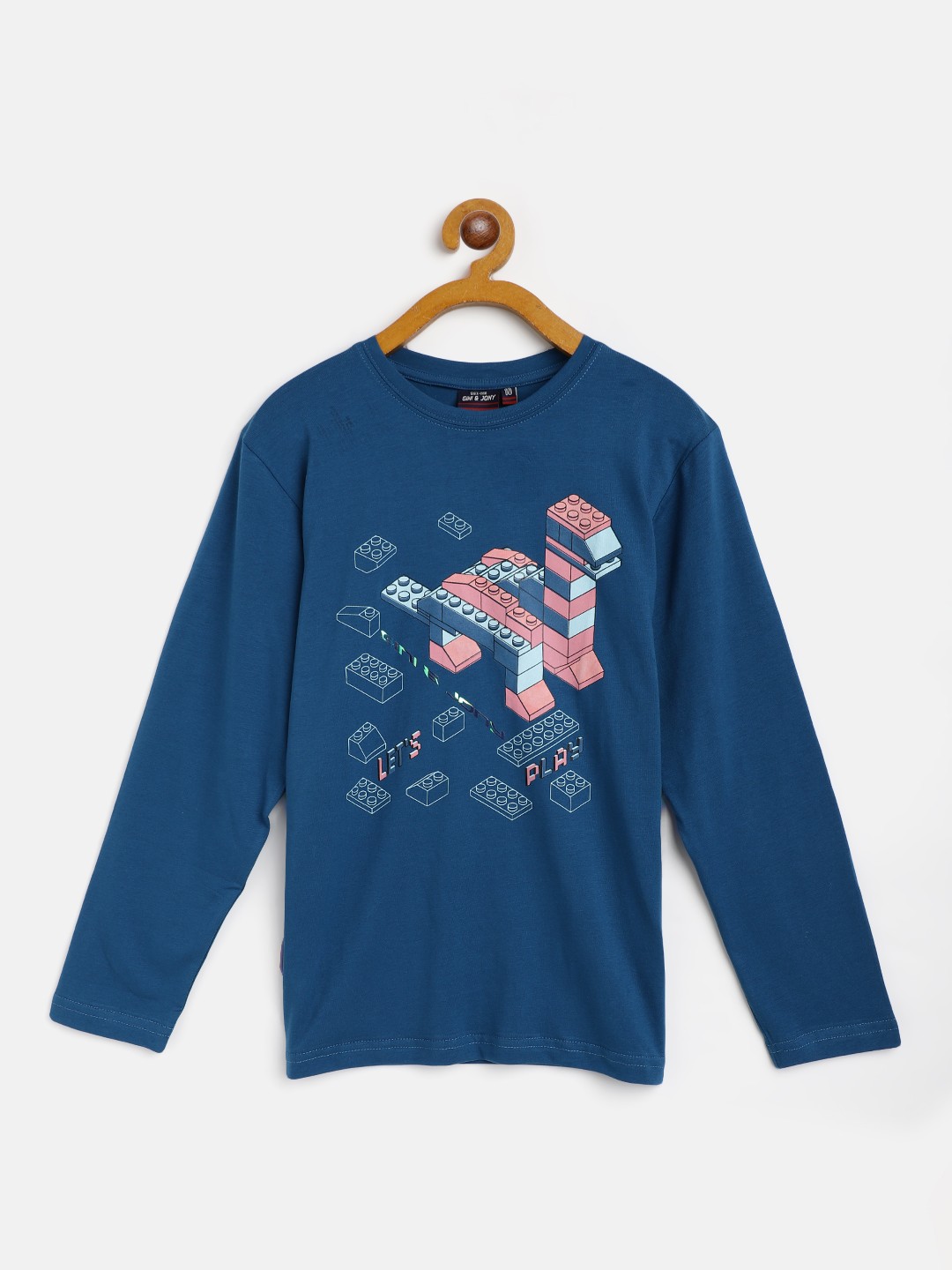 

Gini and Jony Boys Blue & Pink Legos Print T-shirt