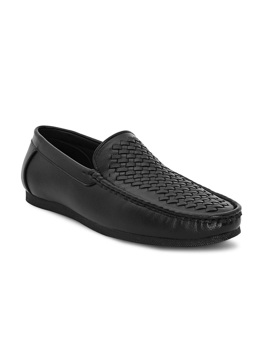 

Hydes N Hues Men Black Woven Design Loafers