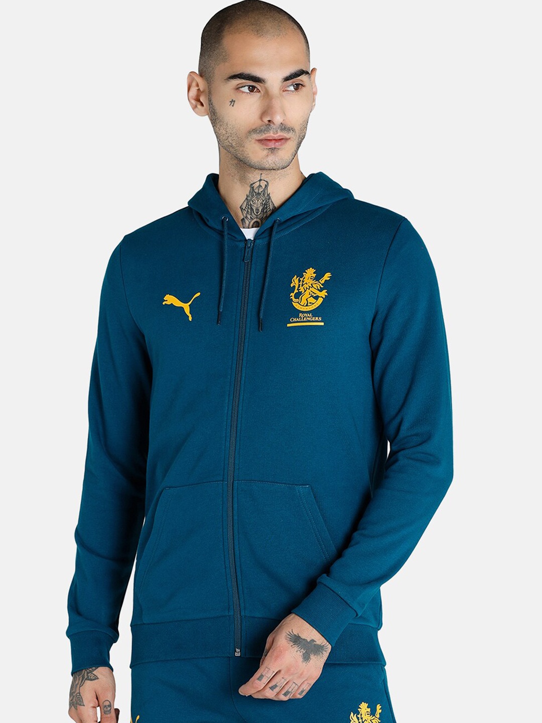 

Puma Men Blue Royal Challengers Bangalore Graphic Full-Zip Hoodie