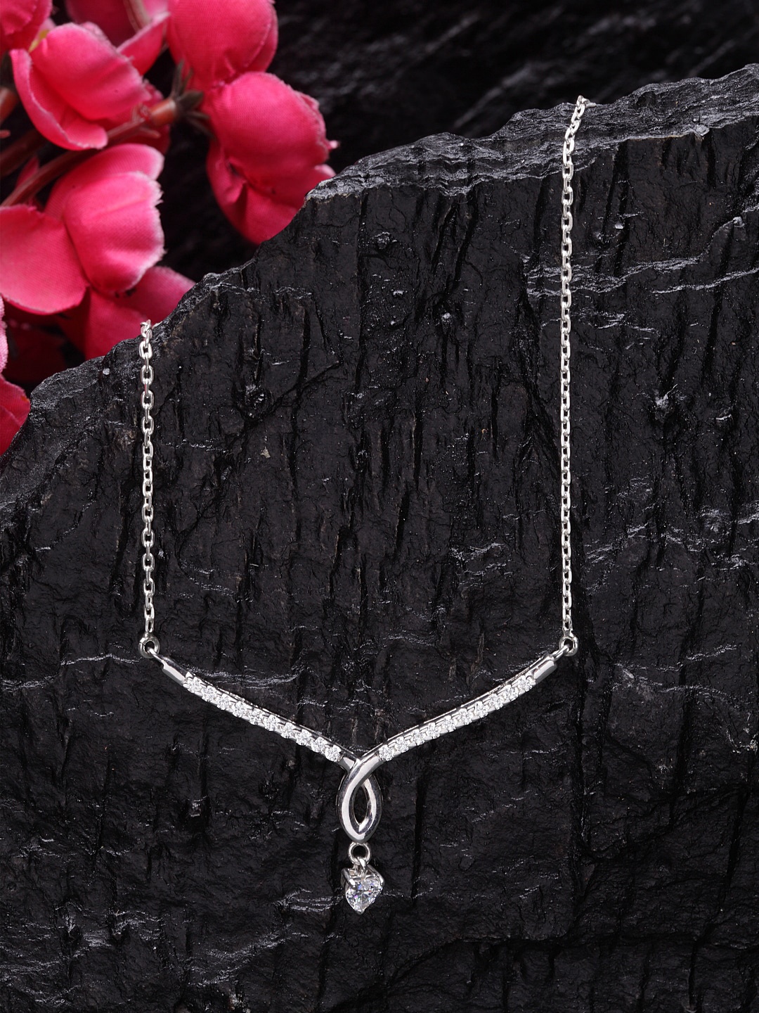 

Clara Women SIlver Colored 92.5 Mila Chain Pendant