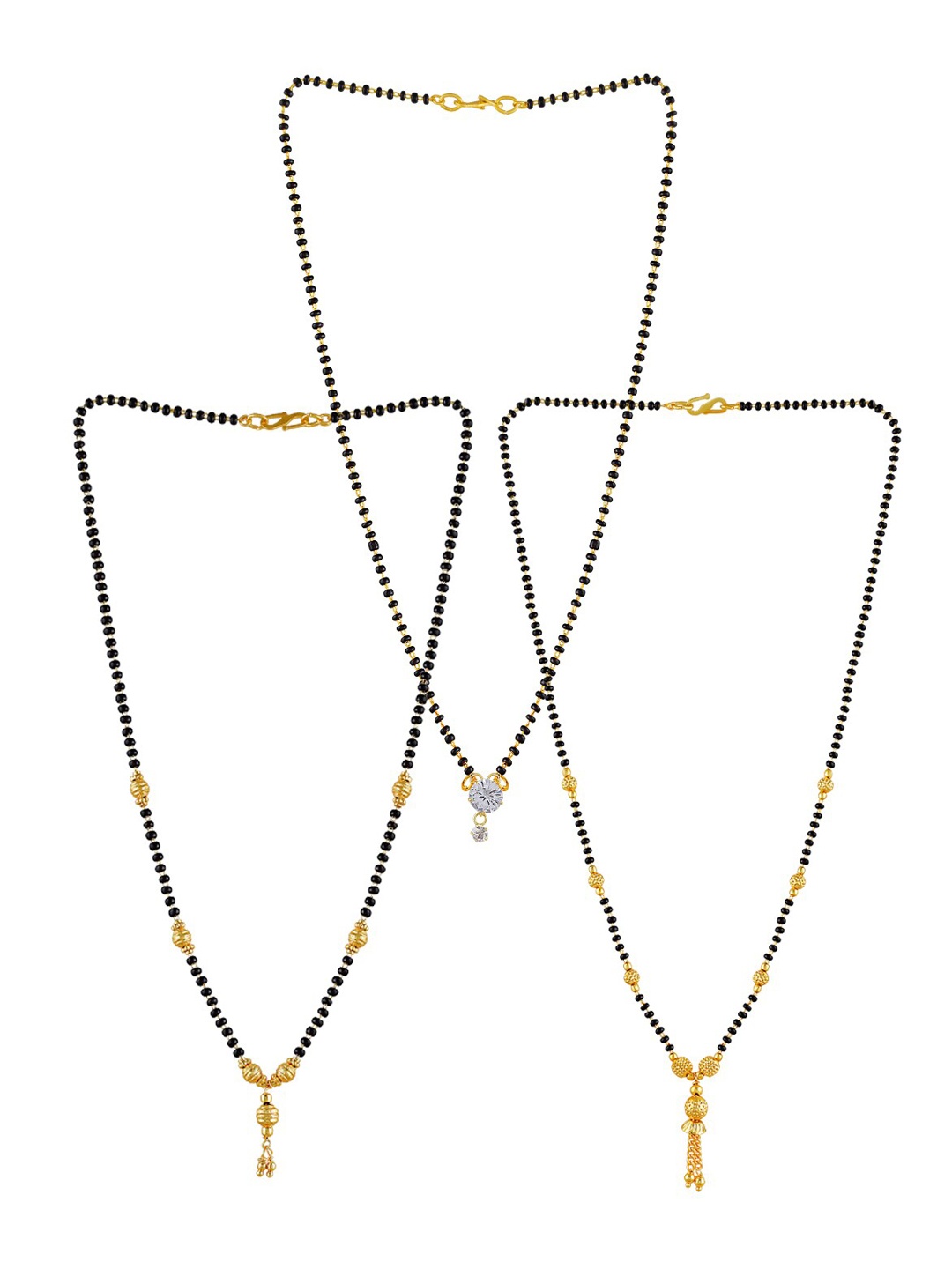 

Brandsoon Set Of 3 Gold-Plated Mangalsutras