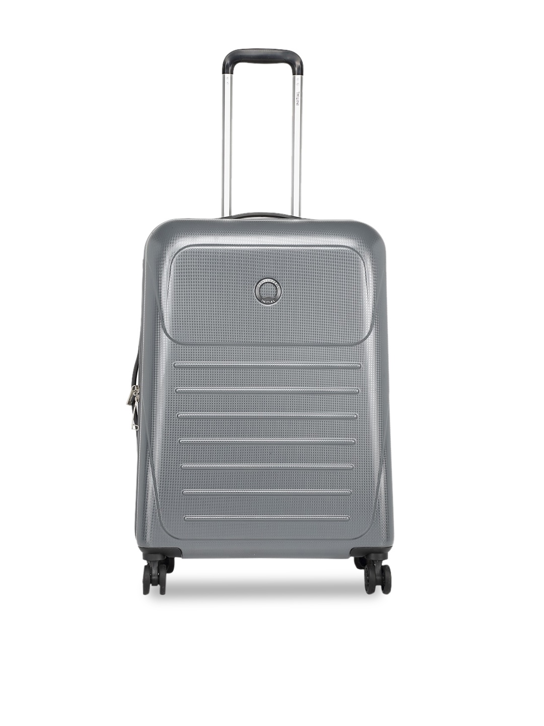 

DELSEY Munia Textured Hard Medium Trolley Suitcase - 66 cm, Grey