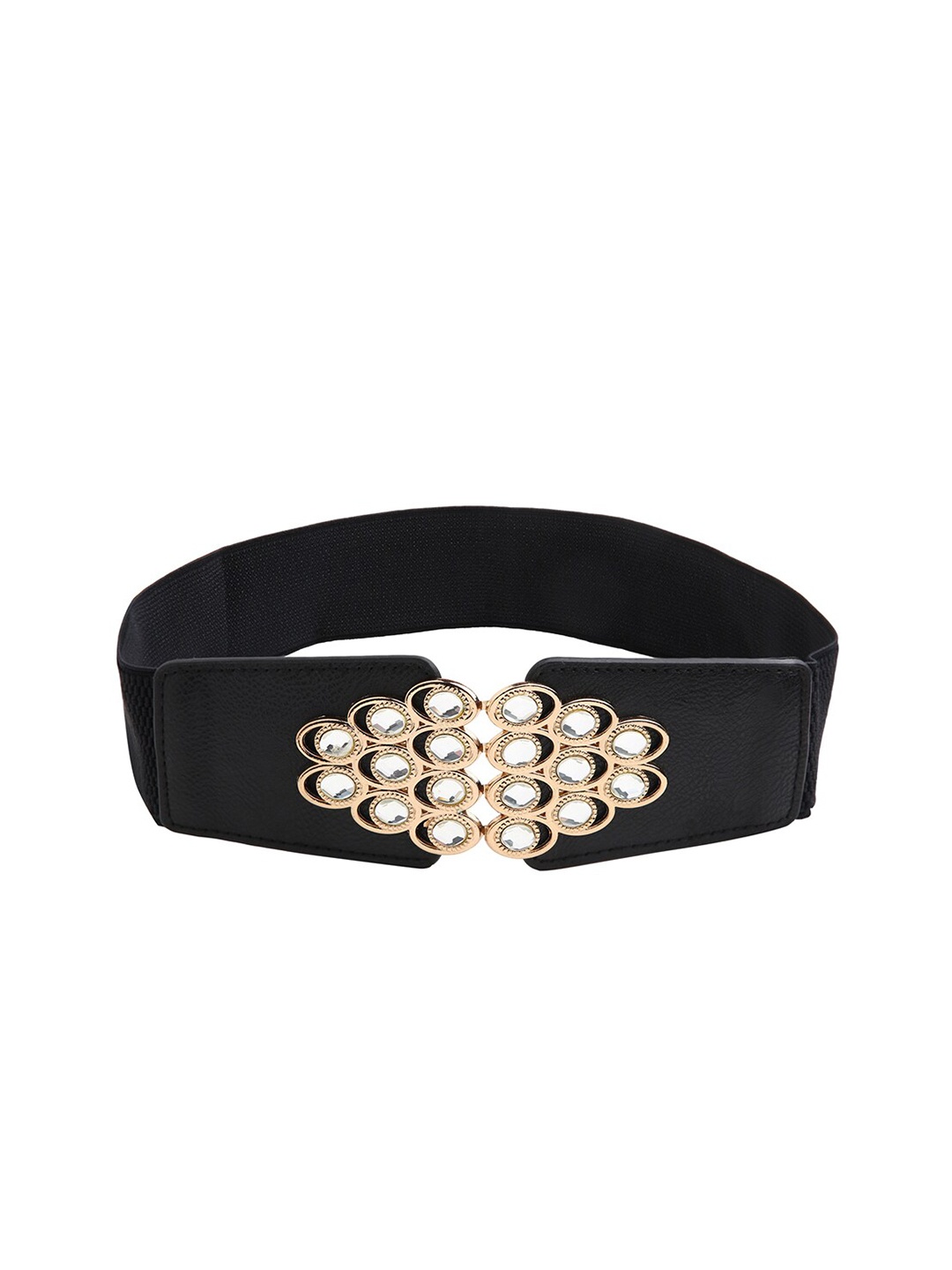 

CRUSSET Women Black Textured Belt with Embellished Closure