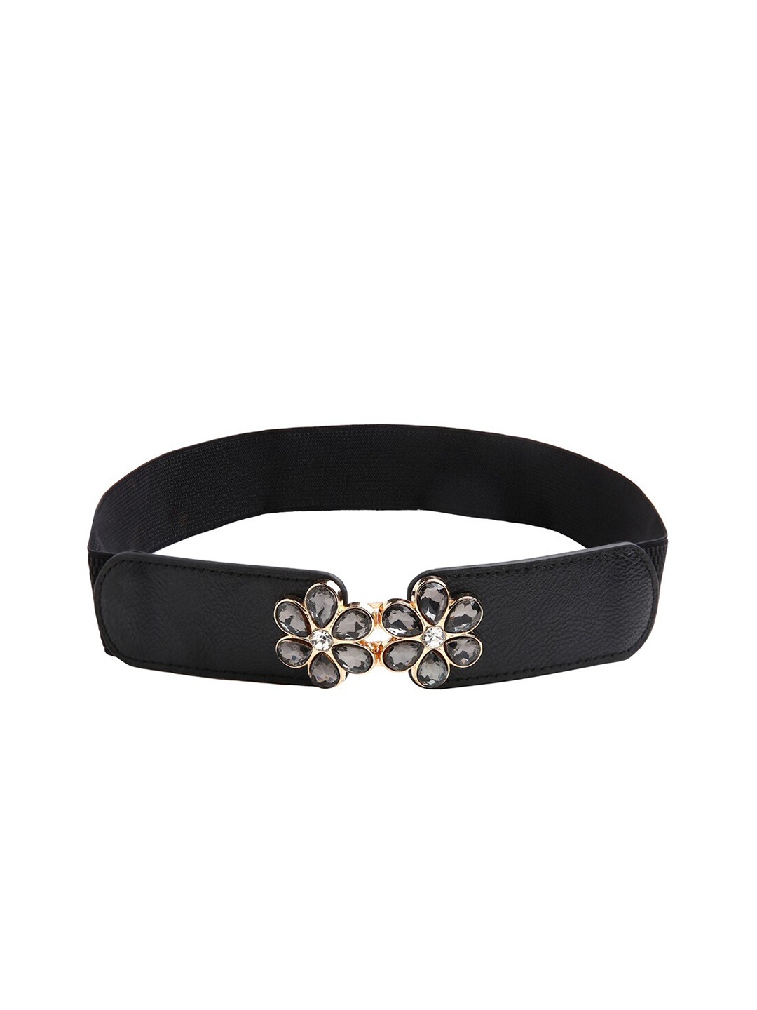 

CRUSSET Women Black Textured Belt with Embellished Closure