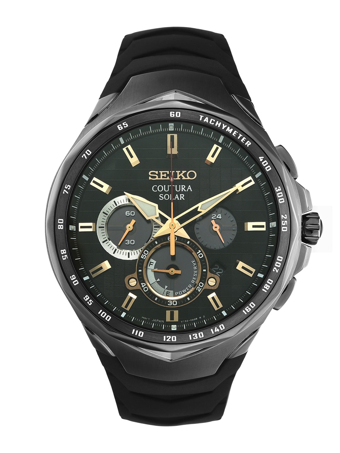 

SEIKO Men Green Dial & Black Straps Analogue Watch