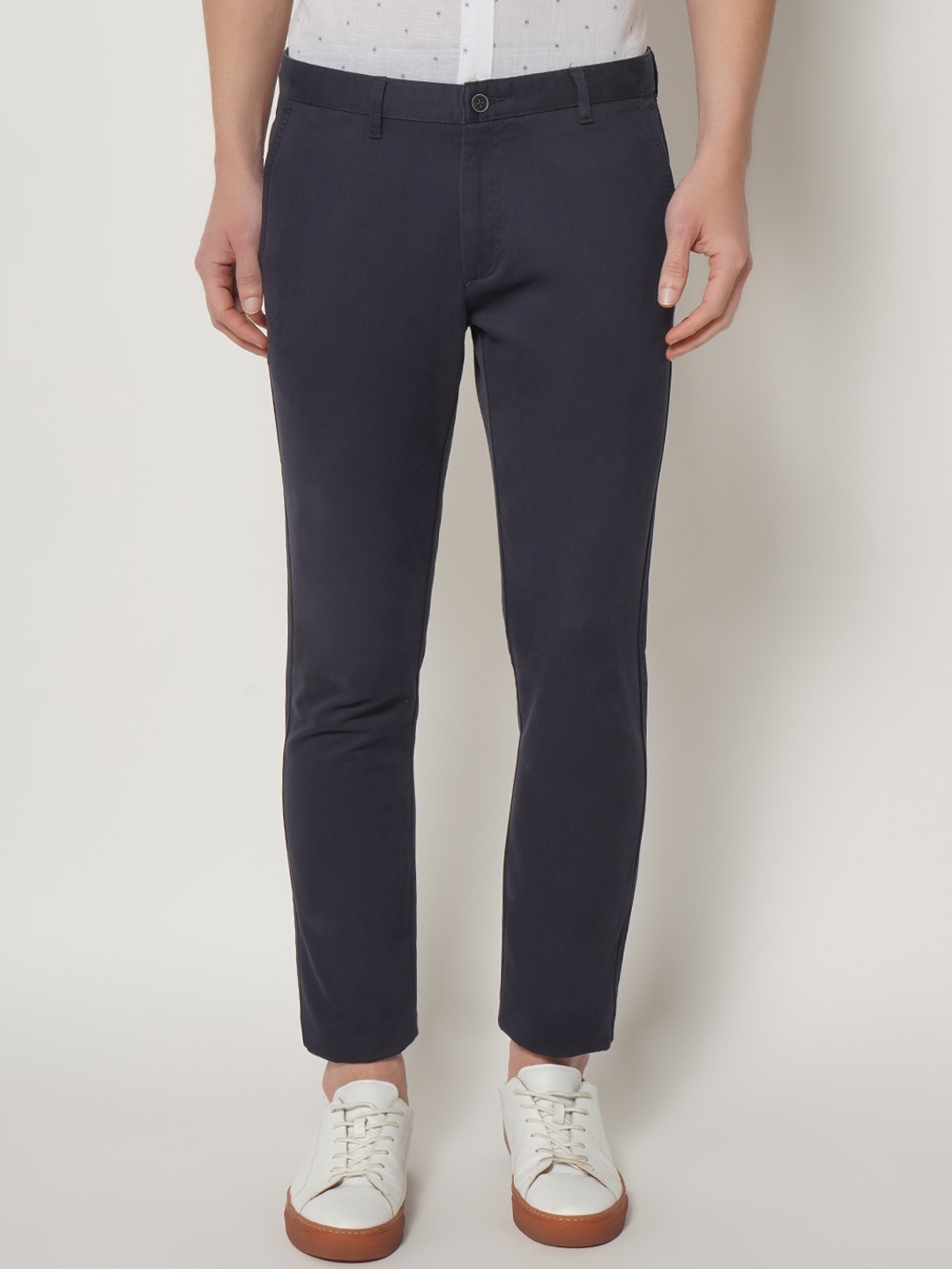 

Blackberrys Men Navy Blue B-91 Skinny Fit Trousers