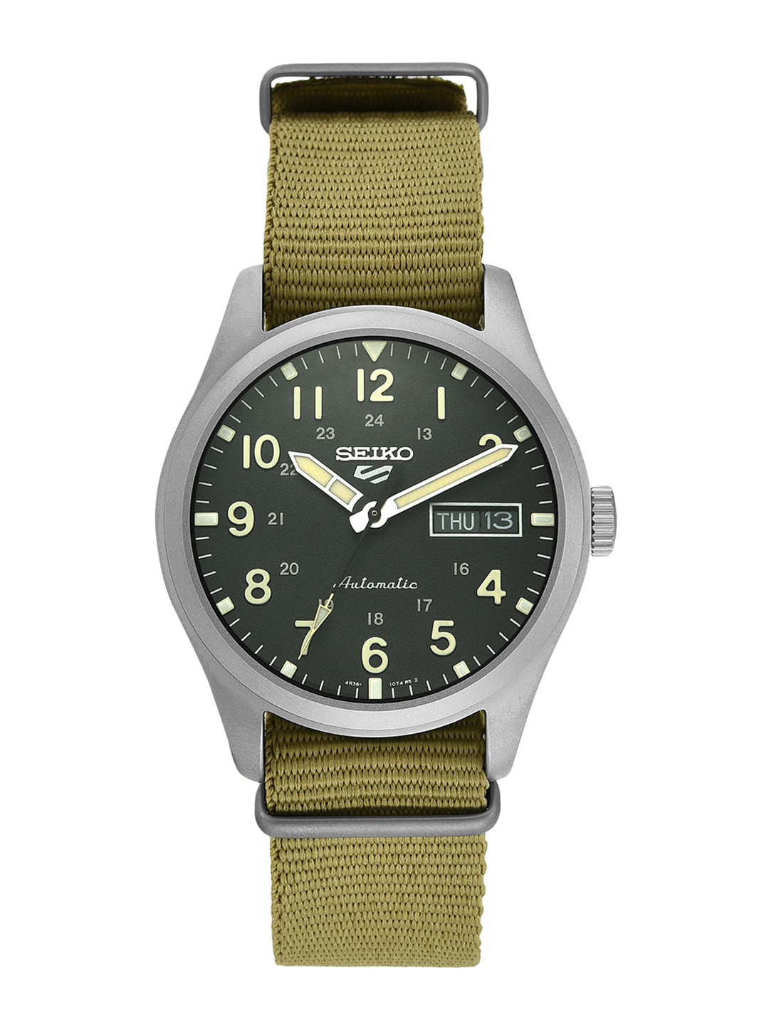 

SEIKO Men Black Dial & Green Straps Analogue and Digital Automatic Watch