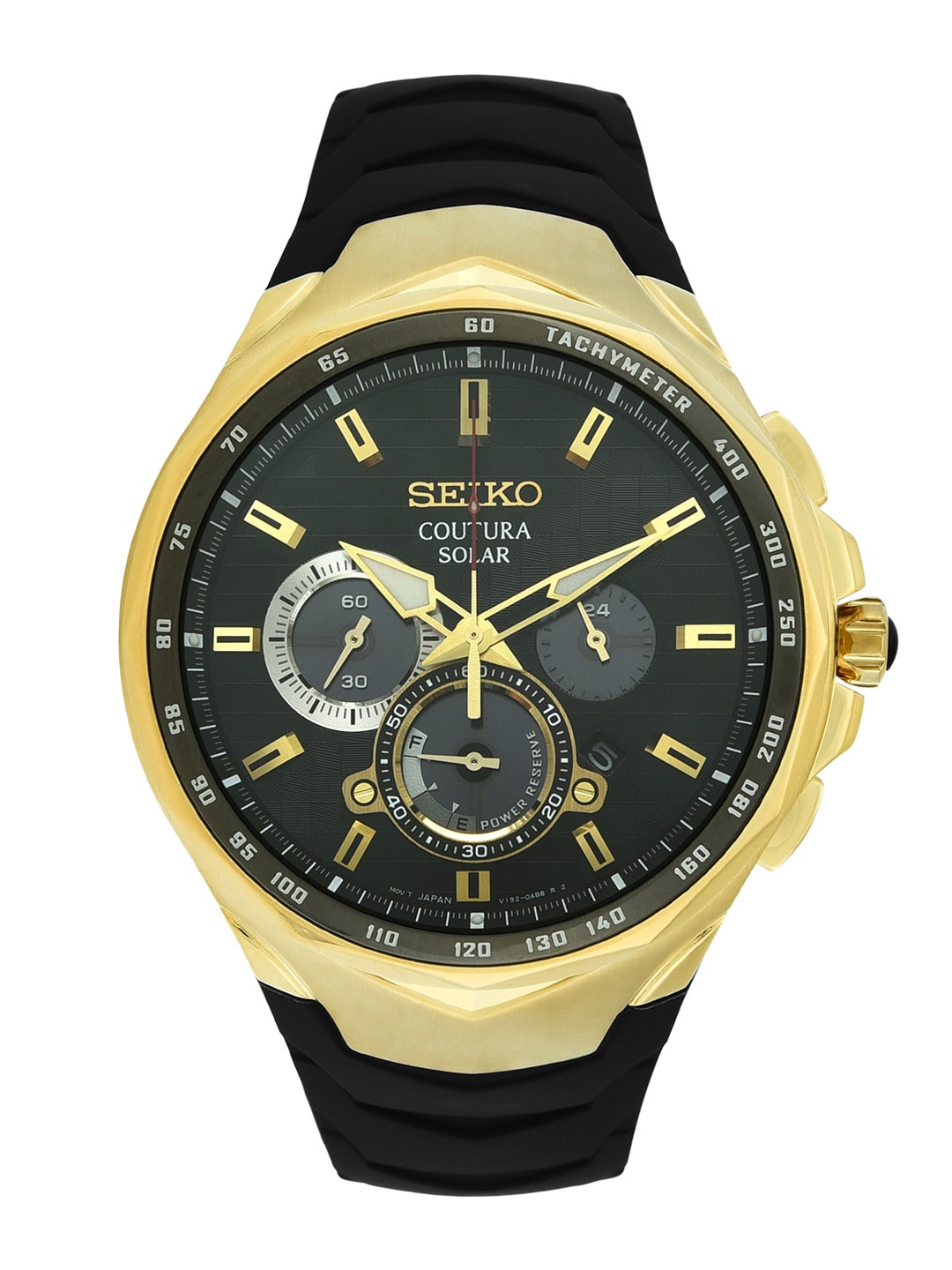 

SEIKO Men Black Patterned Dial & Black Straps Analogue Watch - SSC810P9