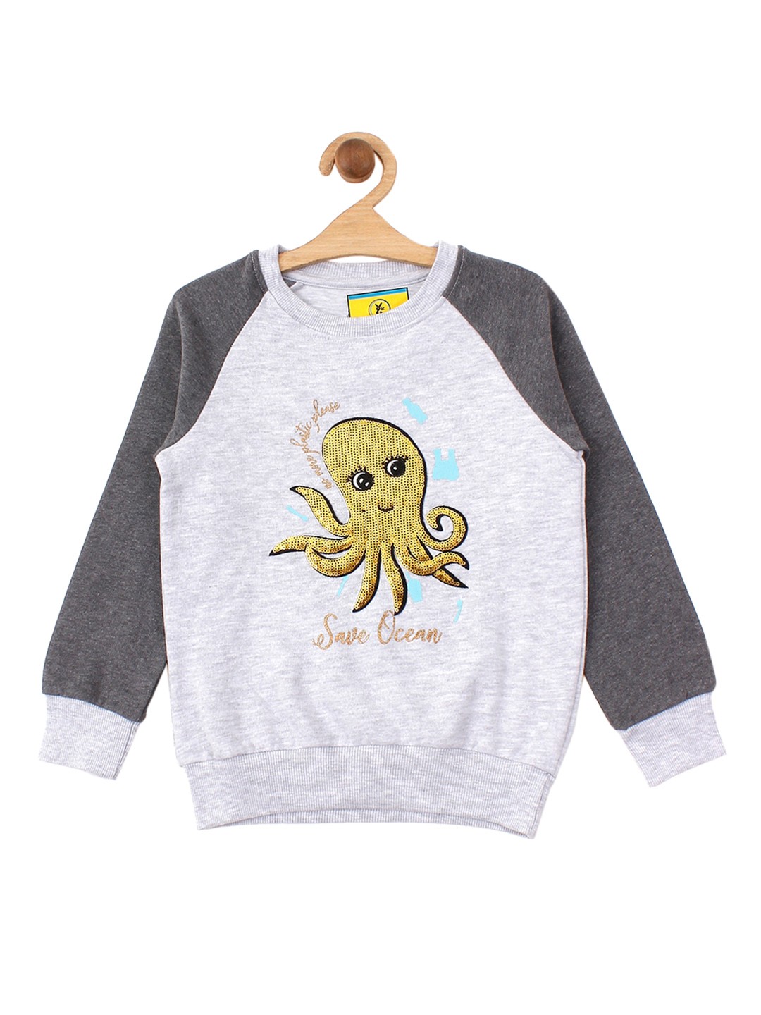

Lil Lollipop Unisex Kids Grey Printed Sweatshirt