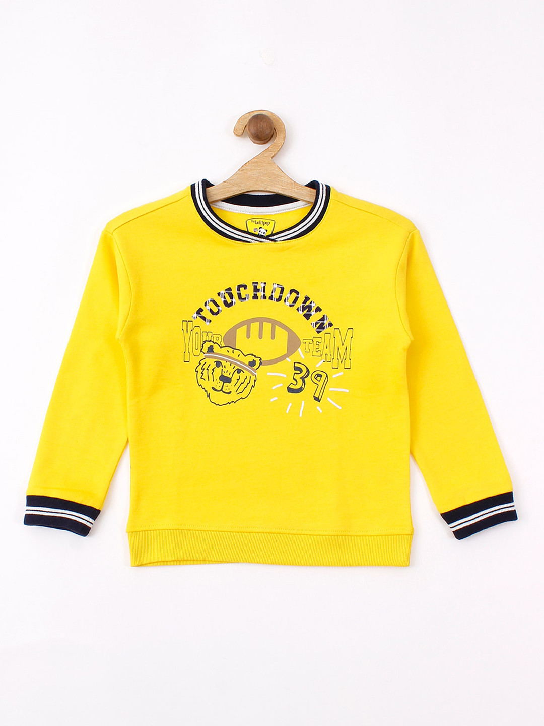 

Lil Lollipop Unisex Kids Yellow Printed Sweatshirt