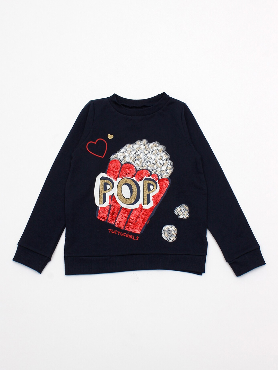 

Lil Lollipop Girls Navy Blue Printed Sweatshirt