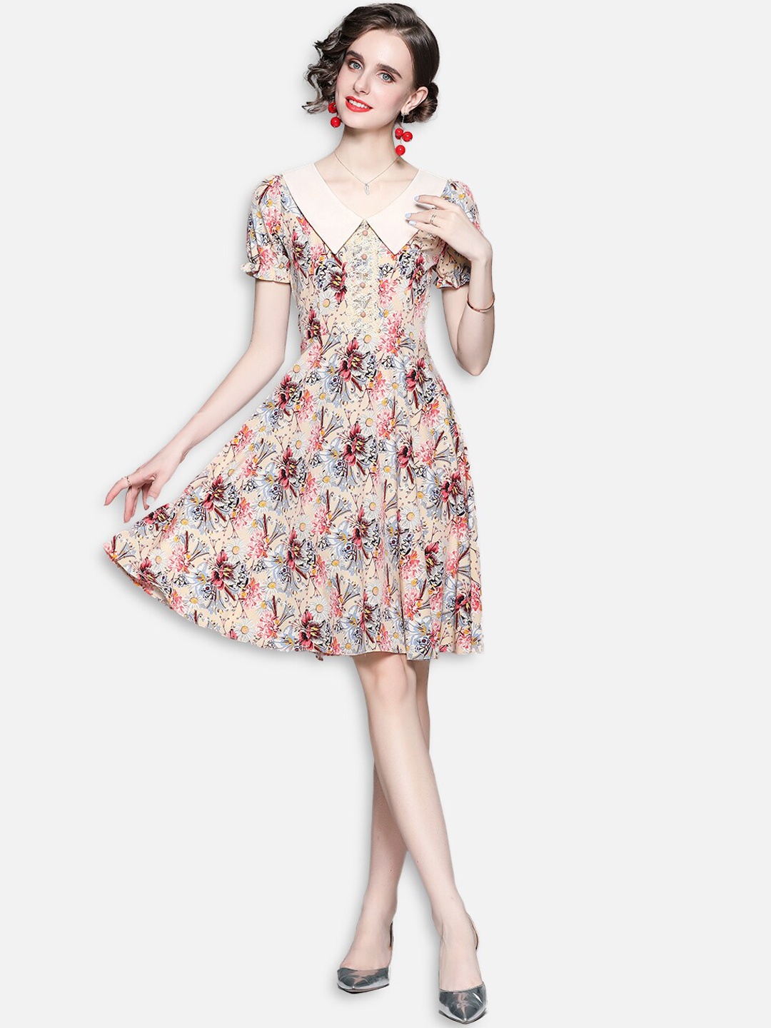 

JC Collection Multicoloured Floral Dress, Multi